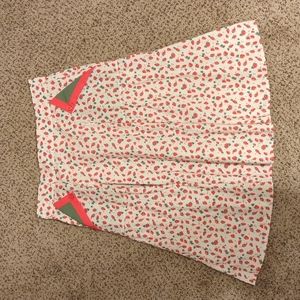 Heart of Haute strawberry print A-line skirt